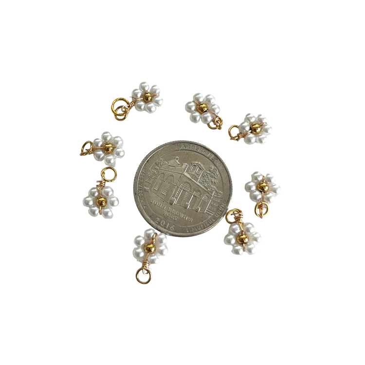 Pearl Daisy Flower Charm XMTX Collections