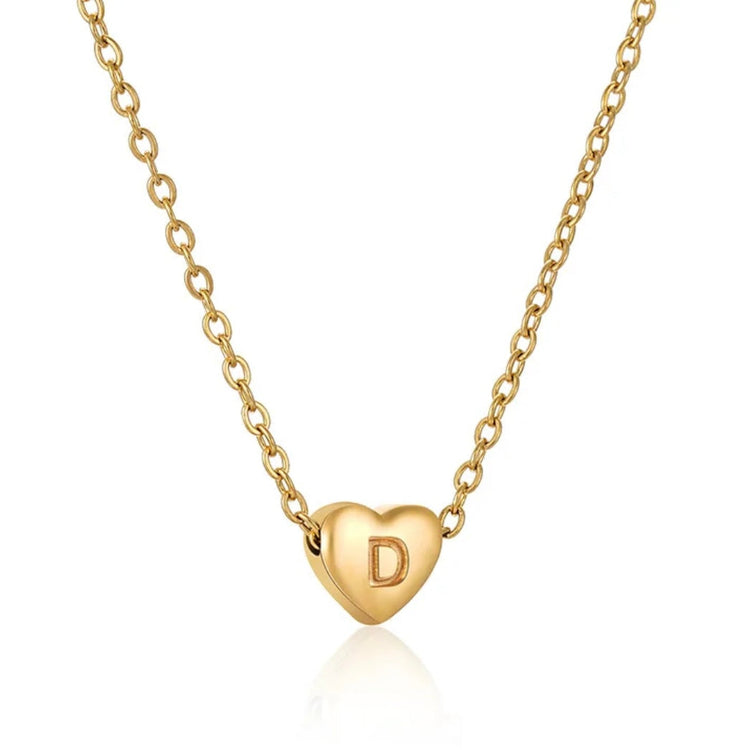Heart Initial Necklace XMTX Collections