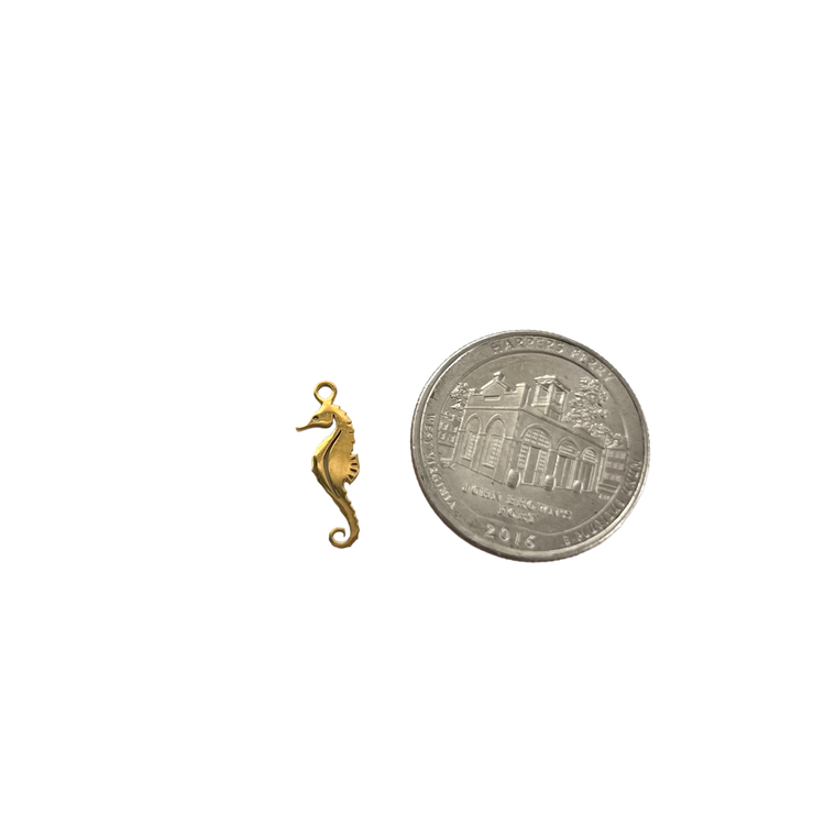 Gold Seahorse Charm XMTX Collections