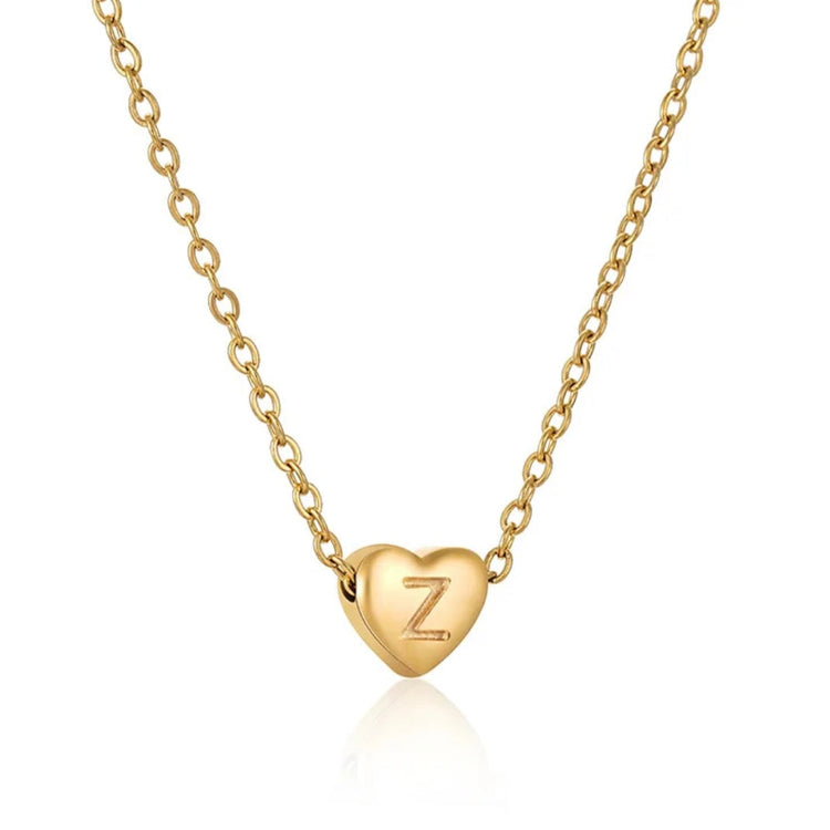 Heart Initial Necklace XMTX Collections