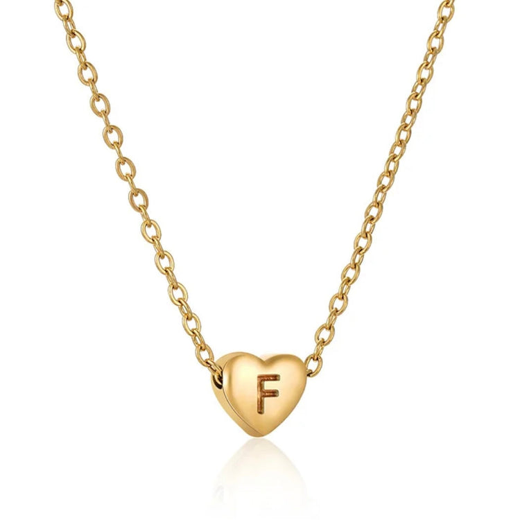 Heart Initial Necklace XMTX Collections