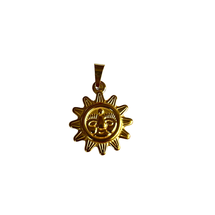 Sun Face Gold Charm XMTX Collections