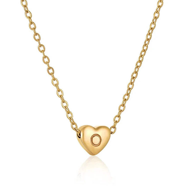 Heart Initial Necklace XMTX Collections