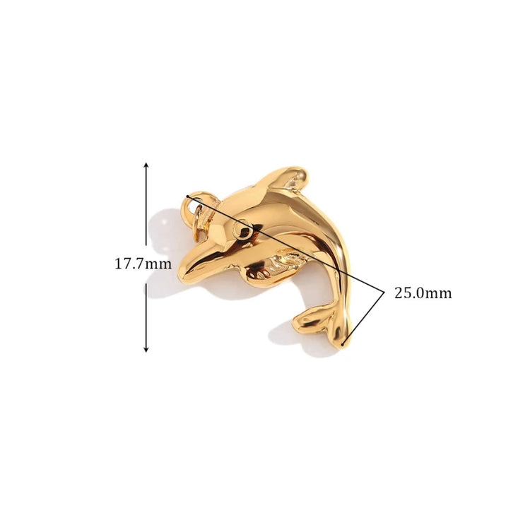 Gold Dolphin Charm XMTX Collections
