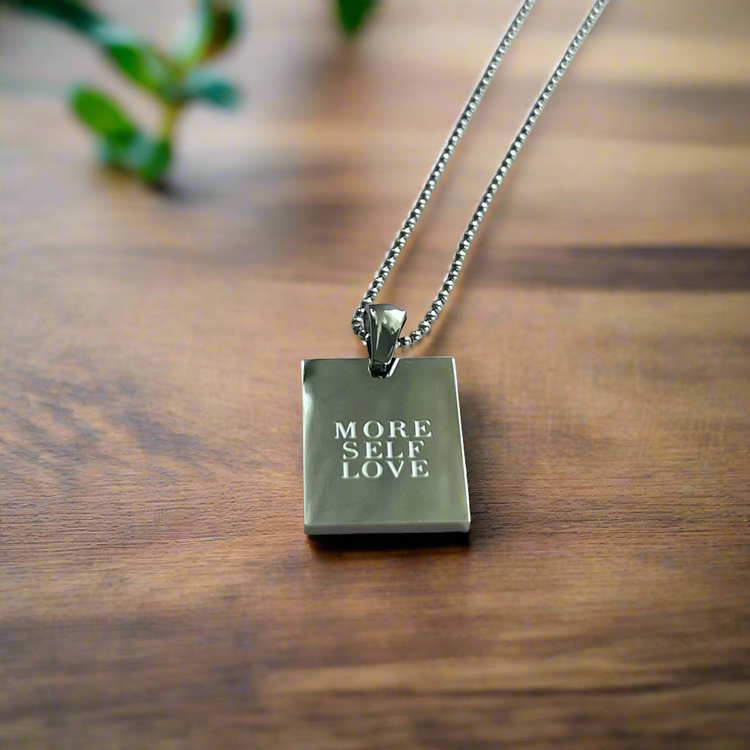 MORE SELF LOVE Affirmation Necklace XMTX Collections