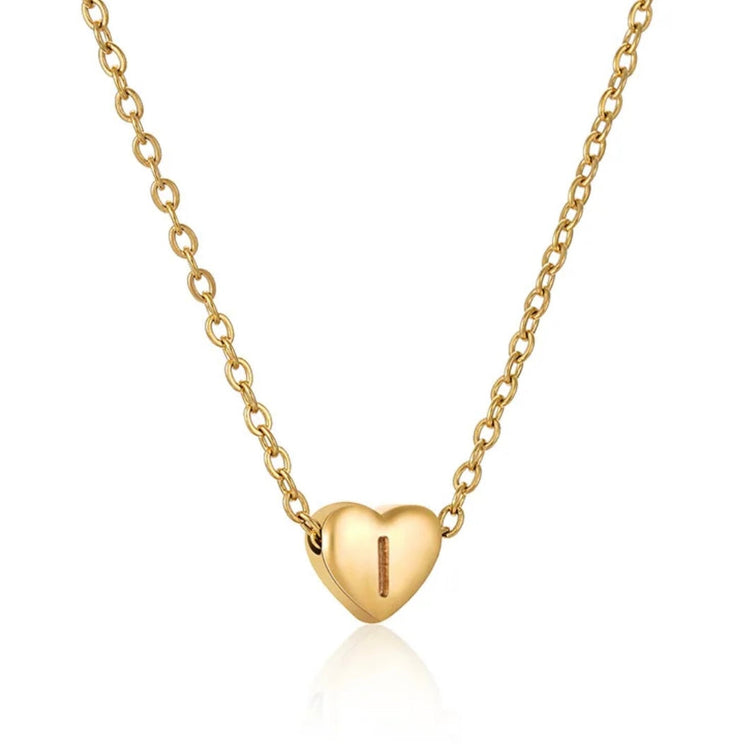 Heart Initial Necklace XMTX Collections