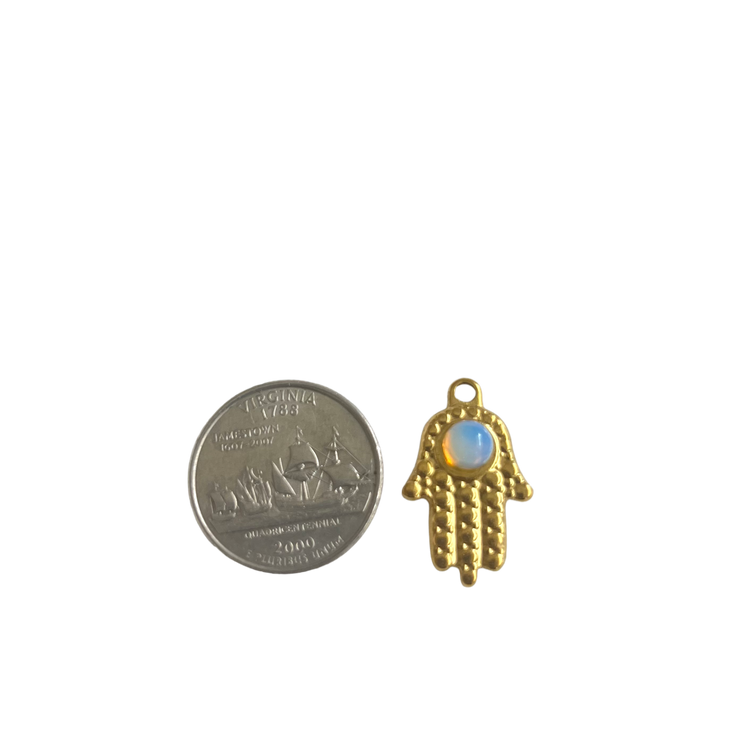 Opal Hamsa Charm XMTX Collections