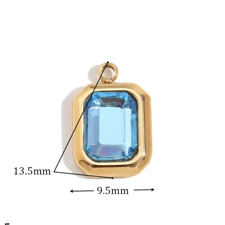 Blue Rhinestone Charm XMTX Collections