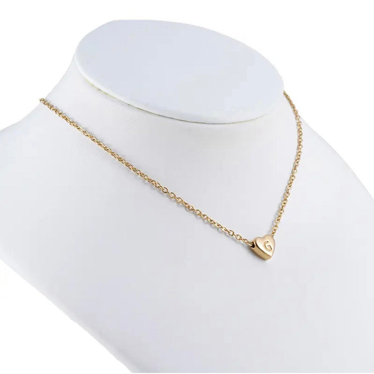 Heart Initial Necklace XMTX Collections
