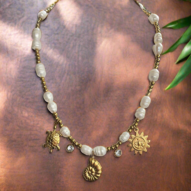 Nicolina Pearl Handmade Necklace XMTX Collections
