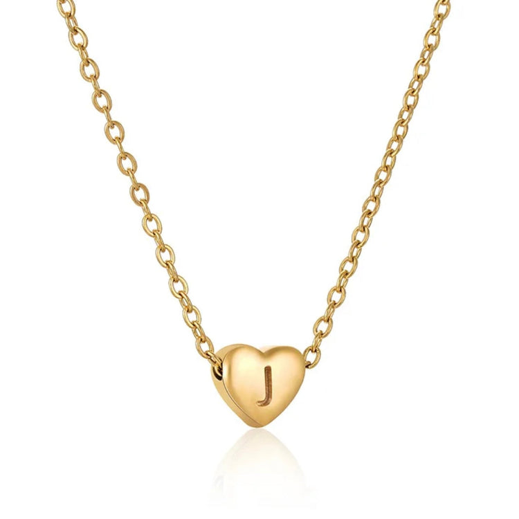 Heart Initial Necklace XMTX Collections