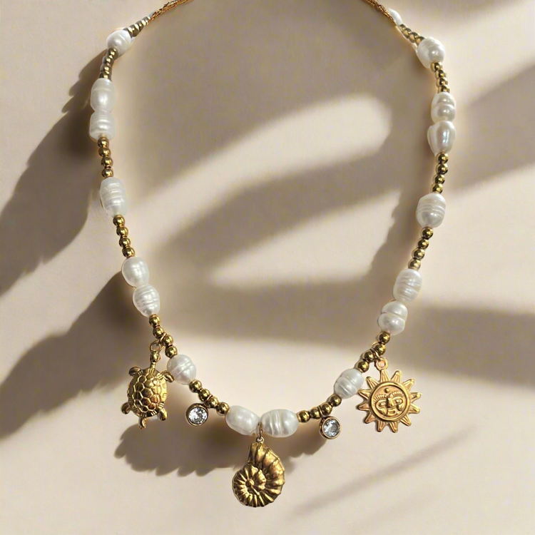 Nicolina Pearl Handmade Necklace XMTX Collections