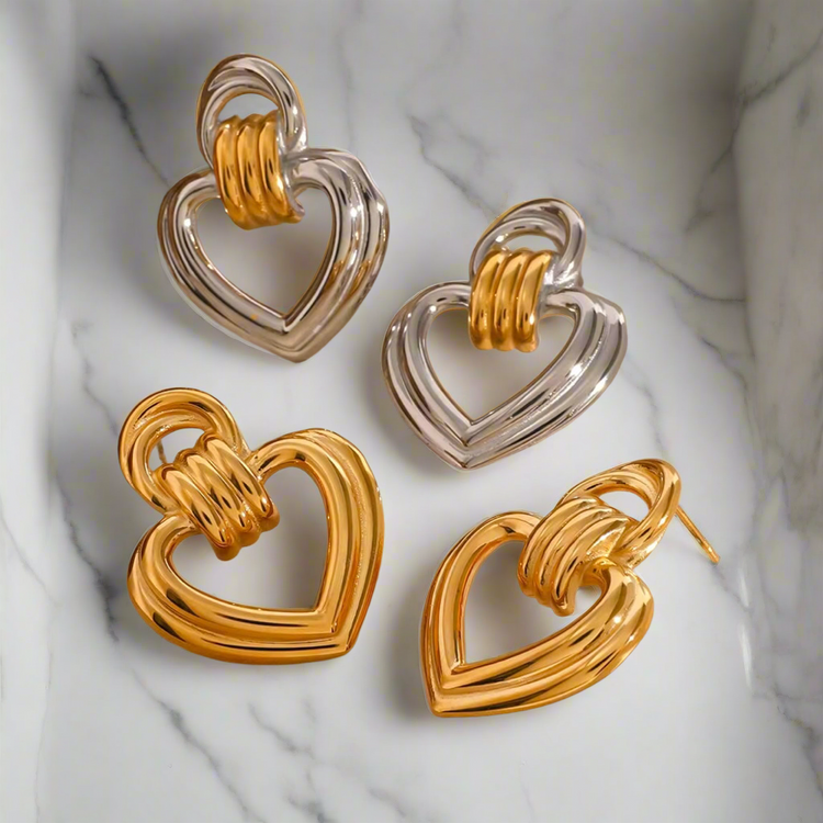Zoey Heart Earrings XMTX Collections
