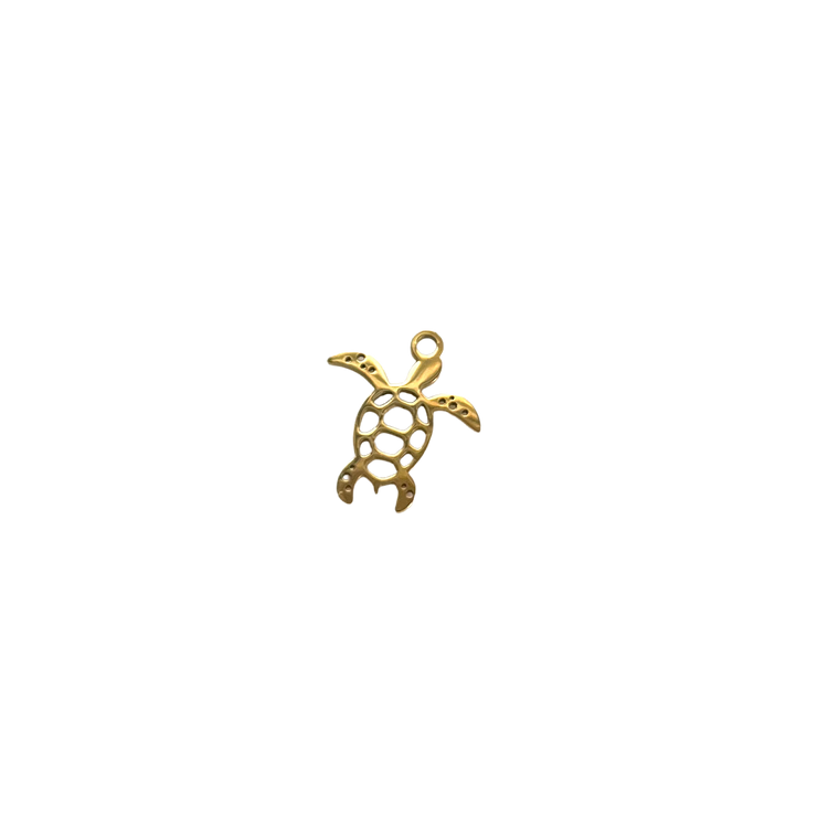 Gold Sea Turtle Charm XMTX Collections