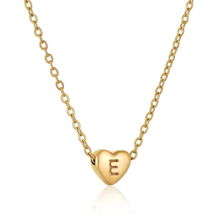 Heart Initial Necklace XMTX Collections