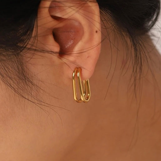 Leona Double Hoop Earrings XMTX Collections