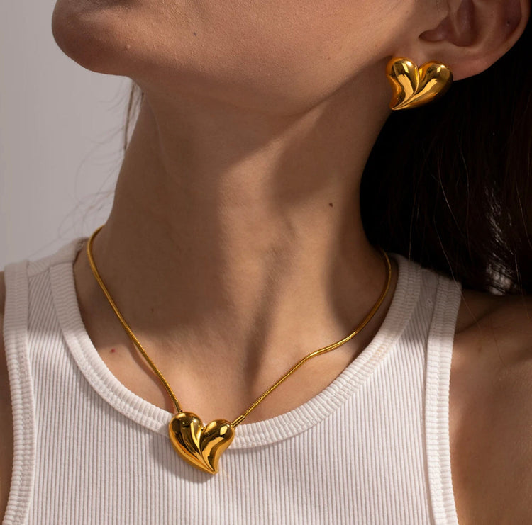 Harper Heart Earrings XMTX Collections