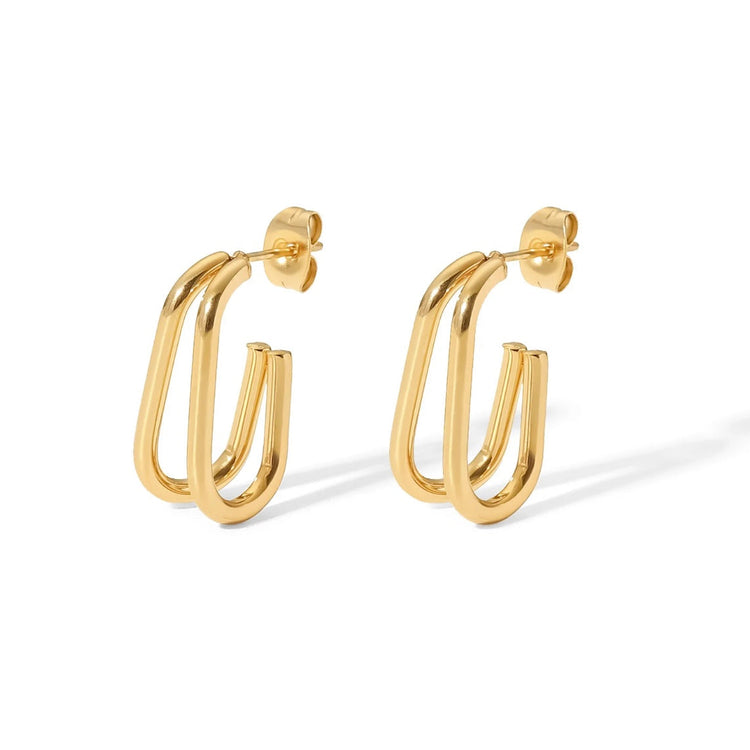 Leona Double Hoop Earrings XMTX Collections