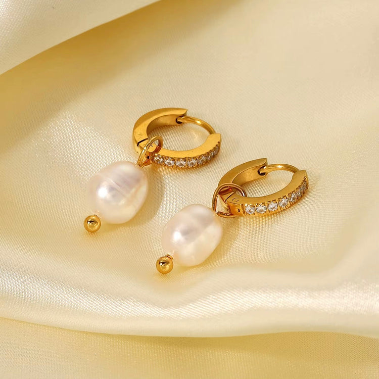 Allegra Pearl Earrings XMTX Collections