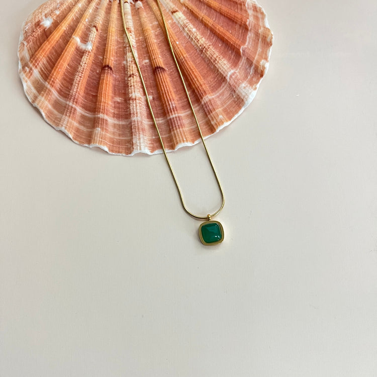 Lorna Green Opal Pendant Necklace XMTX Collections