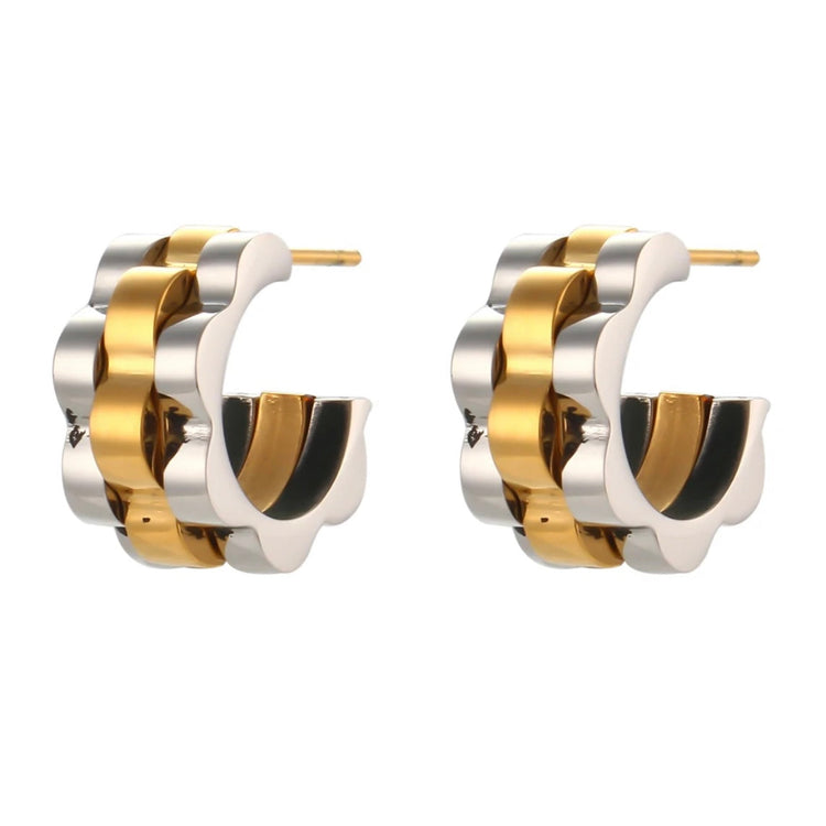 Watchband Hoop Earrings XMTX Collections
