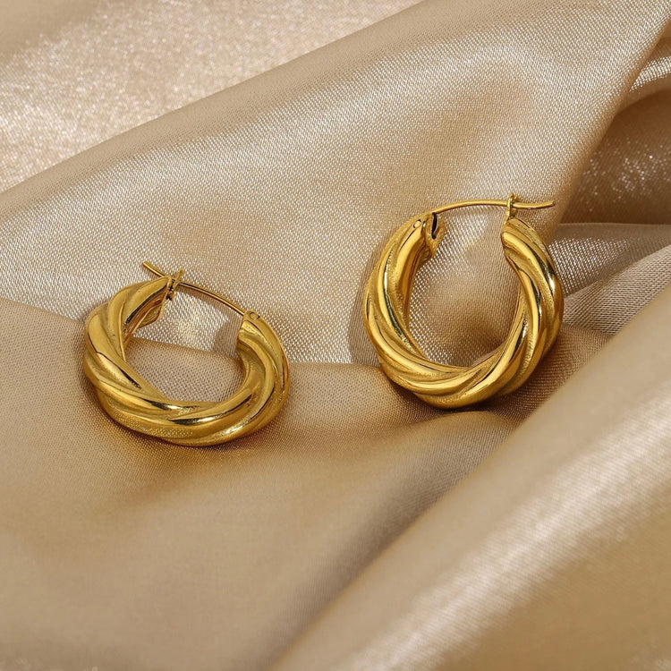 Evie Twisted Hoop Earrings XMTX Collections