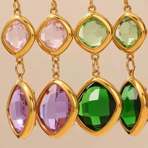 Amalfi Czech Crystals Drop Earrings XMTX Collections