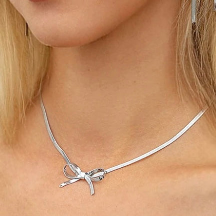 Bow Choker Necklace XMTX Collections