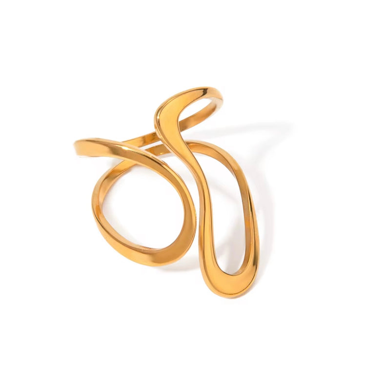 Nelly Abstract Rings feature an artistic and exclusive design, allowing you to choose between Wavy Lines or Cris Cross styles. Wavy Lines fit sizes 8 and 9, while Chris Cross fits sizes 7 and 8. Stand out with these unique rings.
Stainless Steel 18K Gold Plated - Made to last!
Hypoallergenic, Tarnish free , Water Resistant, Beach, Shower & Gym Friendly
Wavy Lines -fits size 8,9
Cris Cross - fits size 7,8