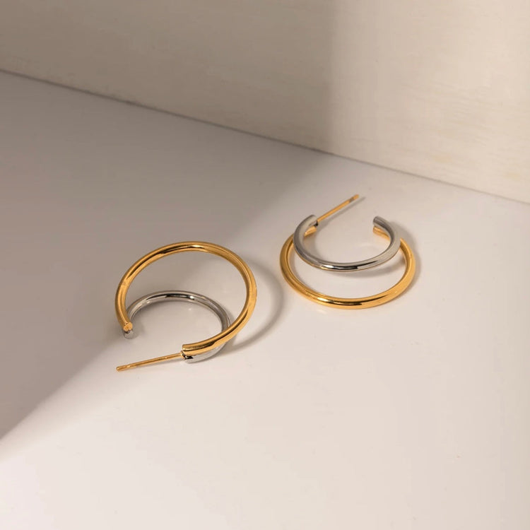 Double Hoop Harmony Earrings XMTX Collections