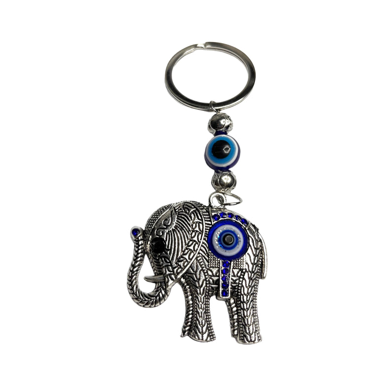 Evil Eye Lucky Elephant Key Chain XMTX Collections