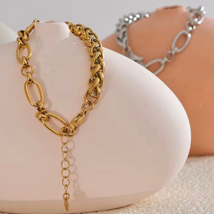 Expertly crafted, this Mixed Links Bracelet boasts a trendy and unique design that is sure to stand out. Plus, it is waterproof, making it perfect for everyday wear. Elevate your style with this statement piece.
This piece is made to last, hypoallergenic & waterproof , adjustable
316L Stainless Steel 18K Gold Plated
7 inches +1.5" ext