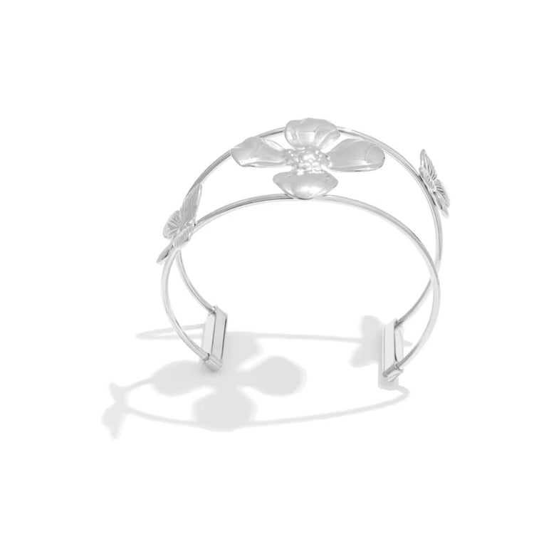 Flower & Butterflies Bangle Bracelet XMTX Collections