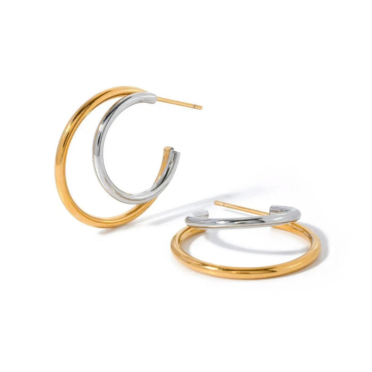 Double Hoop Harmony Earrings XMTX Collections