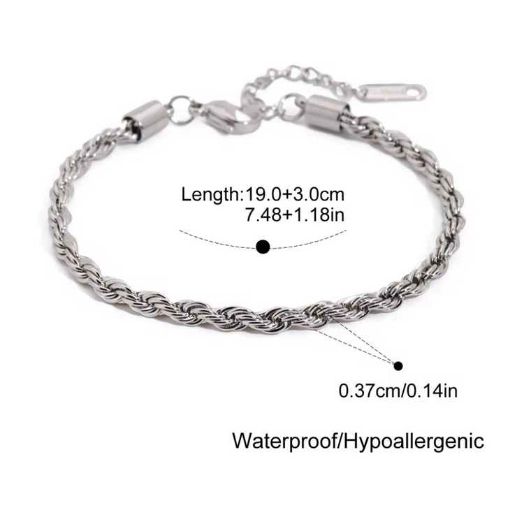Twisted Rope Chain Bracelet XMTX Collections