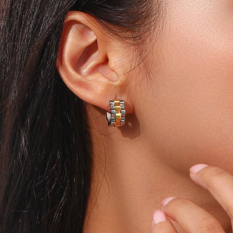 Watchband Hoop Earrings XMTX Collections