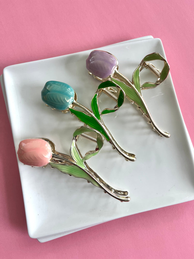 Spring Vibes Tulip 🌷 Large Hair Claw Clip XMTX Collections