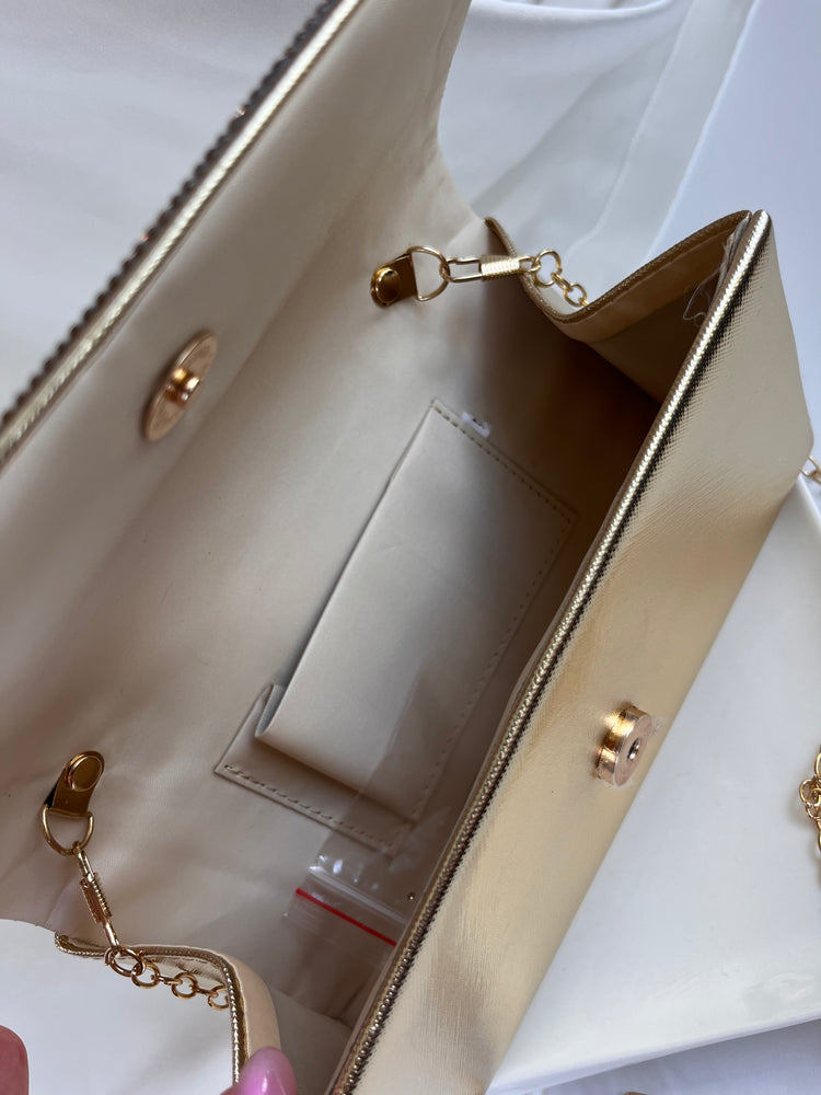 Gold Rhinestone Clutch XMTX Collections
