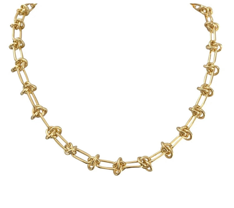 Knots & Twists Chain Necklace XMTX Collections
