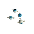 Glass White & Blue Evil Eye Bead XMTX Collections