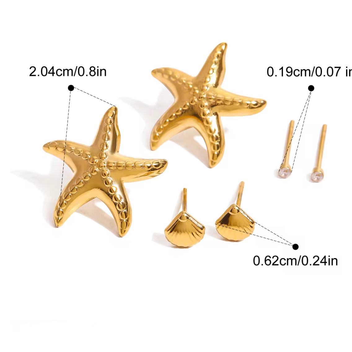 Under the Sea Stud Earrings XMTX Collections