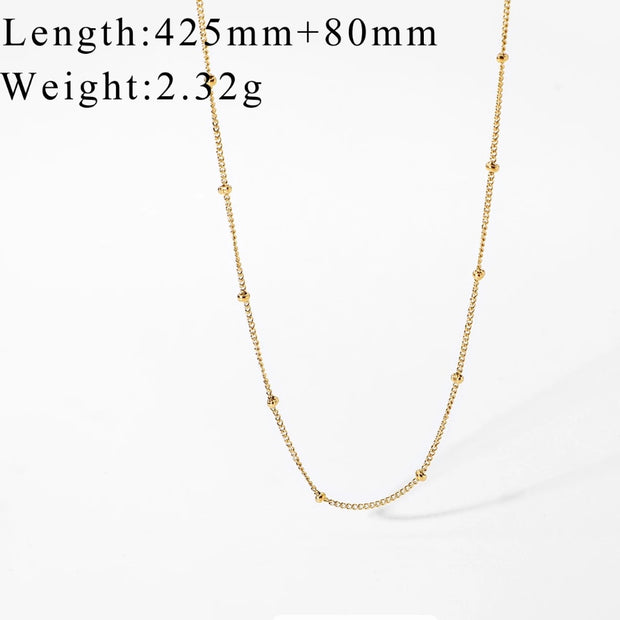 Thin Bead Chain Necklace