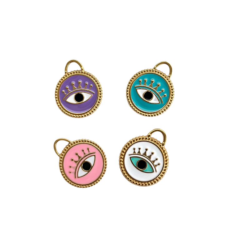 Enamel Colorful Evil Eye Charm XMTX Collections