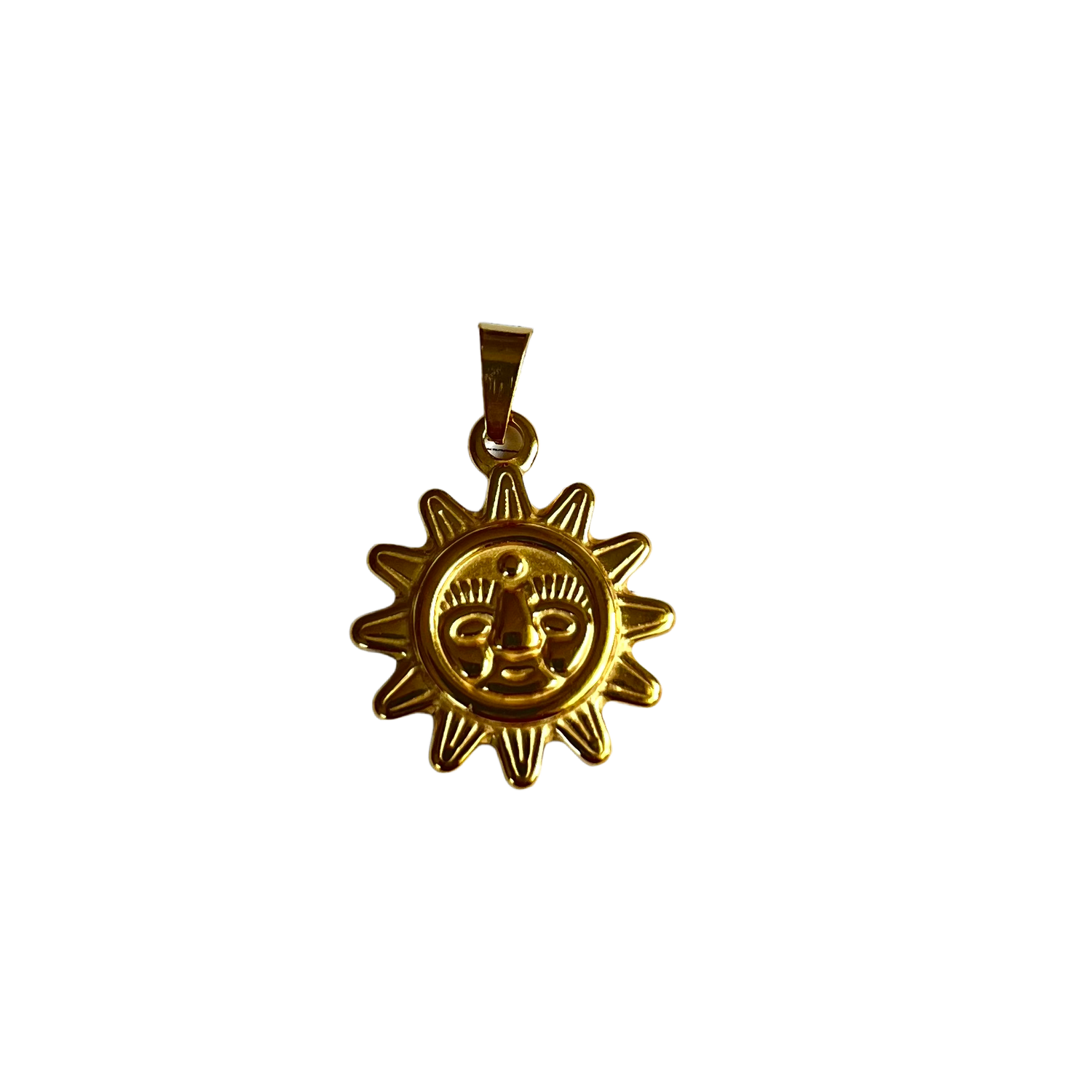 Sun Face Gold Charm XMTX Collections