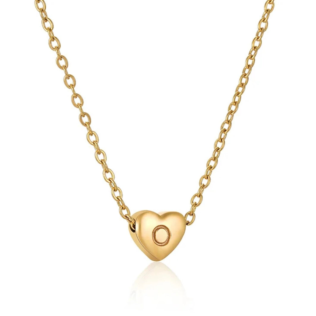 Heart Initial Necklace XMTX Collections