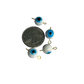 Glass White & Blue Evil Eye Bead XMTX Collections