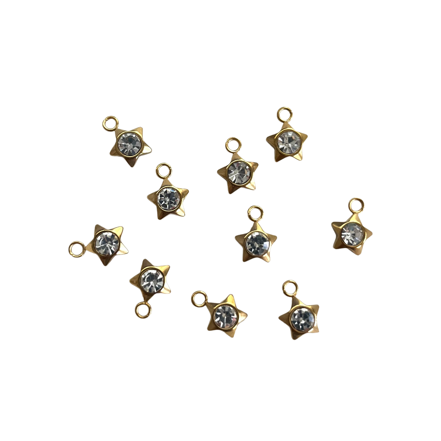 Gold Star Rhinestone Charm XMTX Collections