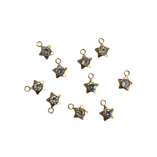 Gold Star Rhinestone Charm XMTX Collections