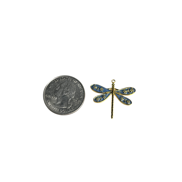 Blue Dragon Fly Charm