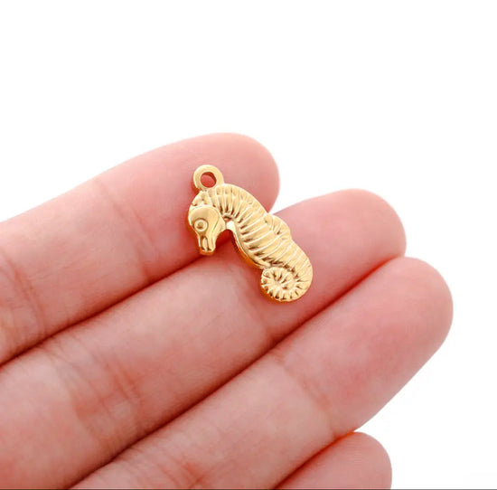 Gold Seahorse Charm XMTX Collections